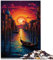 Spielgeschenk Puzzle Venedig Italien Puzzle 1000 Teile Holzpuzzle für Erwachsene Lernspielzeug Familienspiele Weihnachtsgeburtstagsgeschenke (50 x 75 cm)