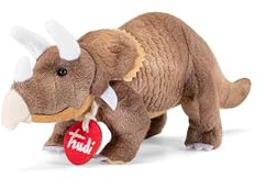 Trudi Triceratops Dinosaures en Peluche,Cadeau d'anniversaire et de Noël | 22 x 10 x 9 cm Taille XS | Animaux préhistoriques | modèle 51183