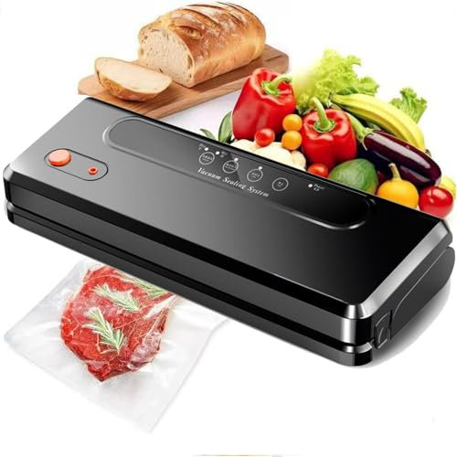 Macchina per sottovuoto da cucina, modalità multifunzionale per alimenti secchi e umidi con funzione 5 in 1, sistema automatico di sigillatura dell'aria sottovuoto per la conservazione degli alimenti,