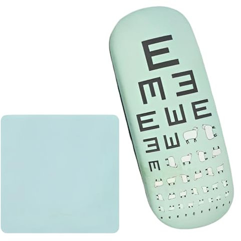 Regerly Étui à Lunettes, 1 Pièces Portable Étui de Protection Pour Lunettes Étui Rigide à Lunettes de Soleil Boîte à Lunettes Anti-Chute avec Chiffon en Microfibre pour hommes femmes et enfants