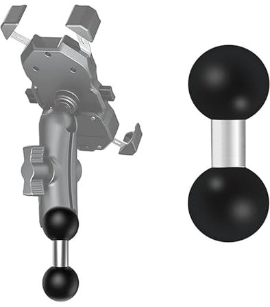 Ball Adapter,1 Zoll Kugel Adapter,Aluminiumlegierung Ball Mount Doppelköpfe 25mm (1-Zoll),Kompatibel Mit Ram Dual Kugelsockel Arme GPS Halterungen Für Handyhalterung Fahrrad Motorrad Handy Halterung