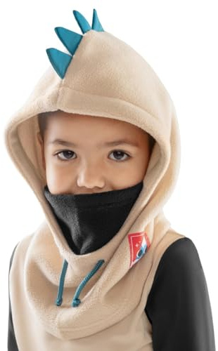 SIROKO RoarBeige skid- och snowboard-balaclava för barn, Beige, one size