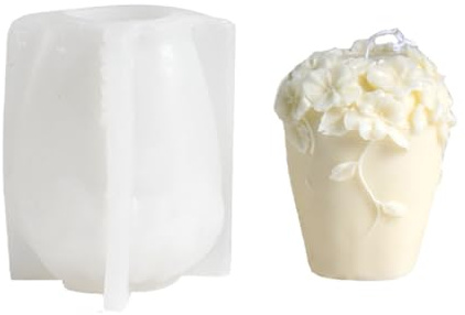 Moules cylindriques en silicone en forme de fleur de vigne en relief pour résine époxy, savon, fondant, moule en silicone en forme de fleur de chocolat