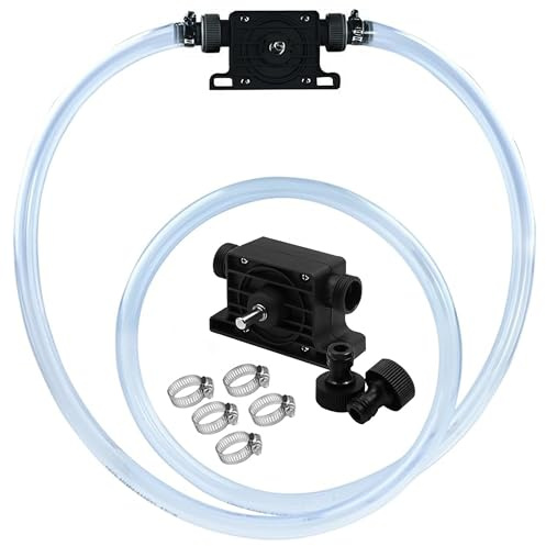 Pompe à eau pour perceuse : pompe à haut débit pour visseuse sans fil, perceuse portable, pompe avec tuyau de 2 m pour huile, liquide, eau liquide, carburants