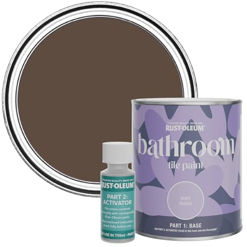 Rust-Oleum Water-Resistant Bathroom Tile Paint in Matt Finish - Coffee Bean 750ml