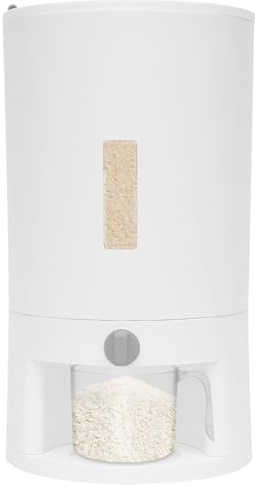 RjcdOPL Luftdichter Reisspender, 20 l, Aufbewahrungsbehälter für Lebensmittel, mit Messbecher 500 g, Griff aus Silikon und Niveau, ideal für Küche, Speisekammer und Haushalt