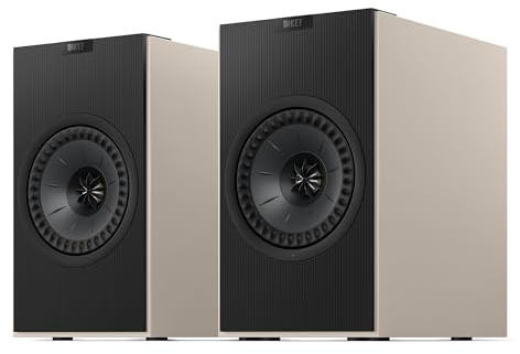 KEF Coda W Kabellose HiFi-Regallautsprecher, Nickel Grey | Bluetooth 5.4 aptX Lossless | Kompatibel mit Plattenspieler, Fernseher, PC, Laptop & mehr | Musik | TV & Heimkino | Gaming