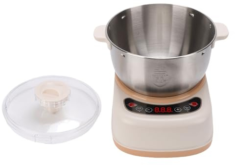 Dpofirs Amasadora Automática, Máquina Para Hacer Pan, Con Función De Fermento, Tazón De Acero Inoxidable 304 De 5 L, Amasadora Eléctrica De 120 W, Para Pizza, Pan, Pasteles, Cocina (Enchufe europeo