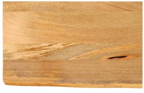 GeenYuu Piano da tavolo con bordo ad albero in legno di mango massiccio, 60 x 40 x 3,8 cm, versatile piano da cucina e piano di lavoro per tavolo da pranzo, scrivania, tavolino da caffè e banco da