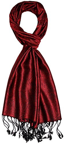 Lorenzo Cana – lyx herr sidenhalsduk 100 % siden jacquard vävd harmoniska färger med fransar 35 cm x 160 cm paisley mönster sidenduk herrsjal 7840911