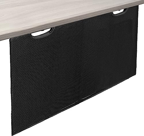 VIVO Black 30 inch Under Desk Privacy and Cable Management Organizer Sleeve, Wire Hider Kit Panel System, DESK-SKIRT-30