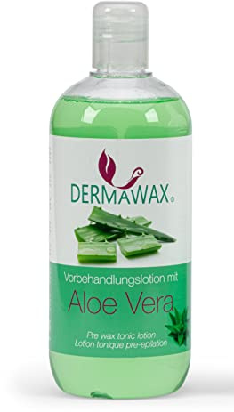 Dermawax Lotion de prétraitement à l'Aloe Vera pour l'épilation Épilation à la cire 500 ml