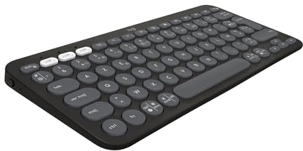 Logitech Pebble Keys 2 K380s clavier sans fil Bluetooth multidispositif, raccourcis personnalisables, fin et portable, Easy-Switch pour Windows, macOS, iPadOS, Android, ChromeOS, FR AZERTY - Graphite