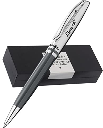 PeIikan Kugelschreiber mit Gravur als Geschenk & Symbol mit Geschenkverpackung Jazz Classic Warmgrau PS18 - mit Jetzt anpassen direkt online gestalten !