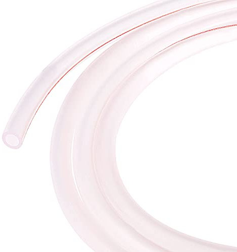 sourcing map 5mm x 8mm Petrol Fuel Line Hose 16ft for Chainsaws Lawn Mower String Trimmer Blowers Small Engines, Clear