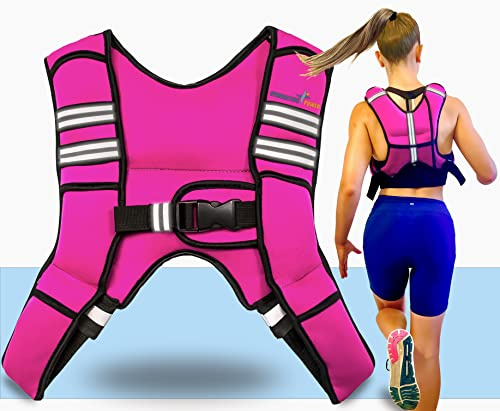 Gymnastics Power Weighted Vest 6lbs 3Kg - Removable Weights, Machine Washable. Body Weight Vest, Size-Adjustable Workout Equipment for Training, Running for Men Women
