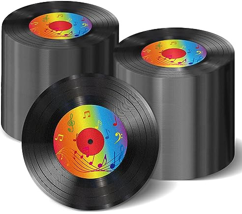 Vinyl-Servietten, 50er-Jahre-Motto-Party-Dekorationen für 1950er-Jahre-Musik, Geburtstag, Rock-Partyzubehör, Back to 50er-Jahre, Rock-Papierservietten, Musikrolle, Partyzubehör, Retro, 100 Stück