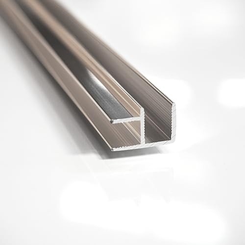 WITEN&NOCK Eckprofil aus Aluminium für Walk In Duschwand Verbindung von Glaswänden in 8 mm chrom Länge 200 cm