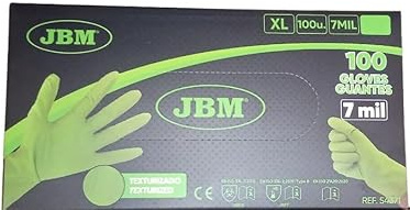 GUANTES VERDES DESECHABLES DE NITRILO - TALLA:XL - 7,0MIL (100 UDS.) TEXTURA DIAMANTE