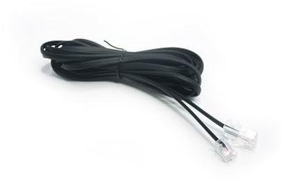 Geemarc RJ11 auf RJ45-Kabel, 1,8 m, flach, Schwarz