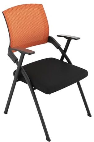 YUNHEST Klappstuhl. Robuster, schwarzer Klapp-Trainingsstuhl mit hoher Tragkraft. Perfekter, zusammenklappbarer und stapelbarer Stuhl for den Innen- und Außenbereich.(Orange)