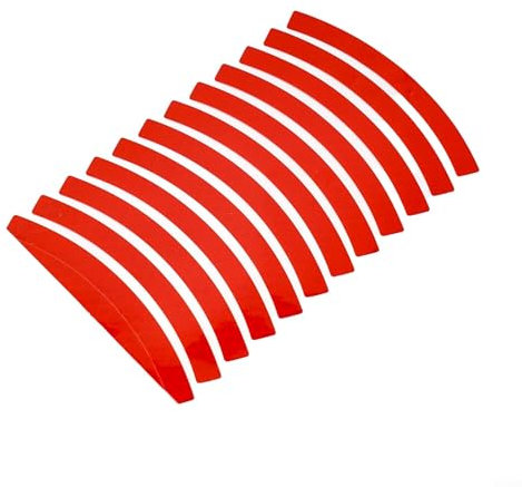 132 Stück Fahrrad Motorrad Reflektierende Felgenband Rad Aufkleber Dekoration, 8 mm Dicke (Rot)