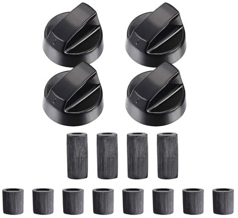 BommFu -sal-Bedienknebel | Ofen-Herd-Knöpfe | Schwarz Kontrollknöpfe Für Backofen Kochfeld - Für Alle Arten Von Backöfen, Herden & Kochfeldern