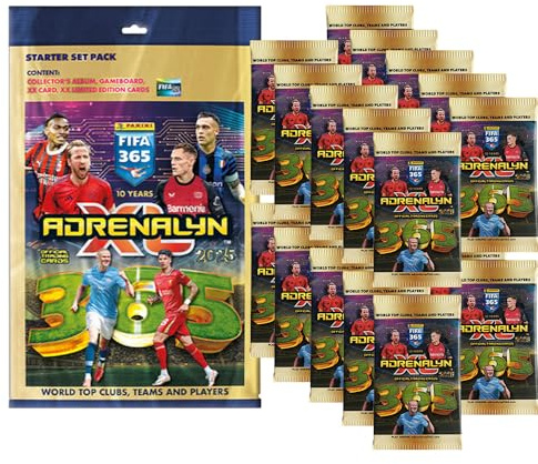 FIFA 365 Adrenalyn XL 2025 Trading Cards - 1 Starter + 20 Booster