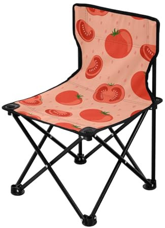 HZHXIFUFA Tomatoes Red Yummy Klappbare Campingstühle, leichte Strandstühle für Erwachsene mit Tragetasche, Angelstuhl für unterwegs im Camp