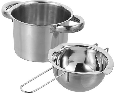 UTHCLO Schokoladenschmelztopf Wasserbad Edelstahl 304 Multifunktional Käseschmelzer Ölwärmer 400ml Großraum Für Küche Und Kochen