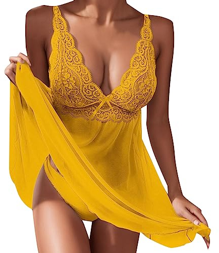 CXKOLD Vestito Trasparente Donna Baby Doll Perizoma Aperto sul Fondo Sexy Doll Completino Sexydonna Sottoveste Donna Lunga Sexy Slip Aperti Donna Sexy Vestito Leopardato Donna Intimo Donna Seducente