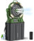 Ahoall Ventilateur brumisateur avec seau portable de 6 L pour terrasse extérieure, 20 000 mAh rechargeable pour camping avec lumière LED, 4 brumisateurs, télécommande verte