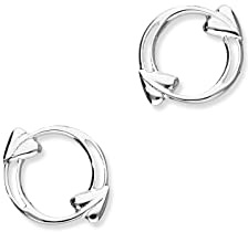 ORTAK Boucles d'oreilles à tige en argent sterling 925 faites à la main | Design Archibald Knox | Inspiration Art nouveau | Bijoux fins écossais | Fabriquées en Grande-Bretagne, 12 x 12 mm, argent