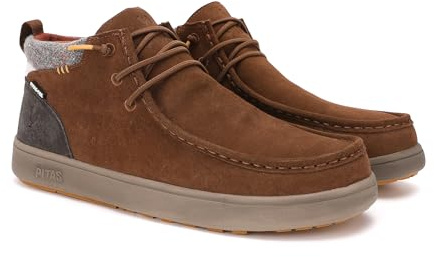 PITAS | BAIKAL | Botas de Hombre Casual | Botín Serraje | Bota Urbana de Caña Baja | Mocasines | Náuticos Invierno | Zapatillas Casual | Zapatos sin Cordones | Calzado Walkinpitas | Camel 46