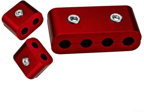 Passend für CNC-Aluminium-Motorrad-Kabelklemmen, Drahtklemme, entworfen für zuverlässige Kabelorganisation in verschiedenen Motorrädern (XJ-002-Red)