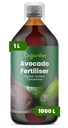 Flytande gödsel för avokadoträd 1L – Organisk flytande gödsel för kraftiga träd & friska blad – Främjar rötter & vitalitet – Organifer