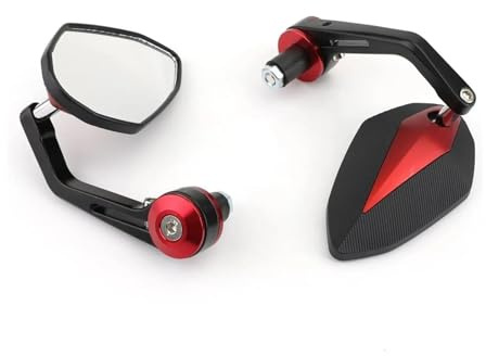 Für Yamaha R1 YZF R6 Motorrad Rückspiegel Schwarz Rot Sportbike 7/8 Griff Motorrad Lenkerendenspiegel
