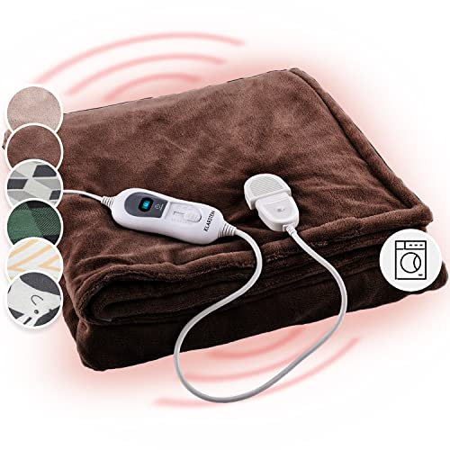 Klarstein Scaldaletto Matrimoniale XXL, Coperta Termica Elettrica 200 x 180 cm, Scaldaletto Matrimoniale Elettrico 3 Livelli di Temperatura, Lavabile in Lavatrice, Coperta Elettrica per Letto e Divano