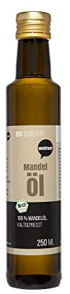 Wohltuer Bio Mandelöl - Nativ gepresst und 100% rein - Natur pur (2 Flaschen a 250ml = 500 ml)