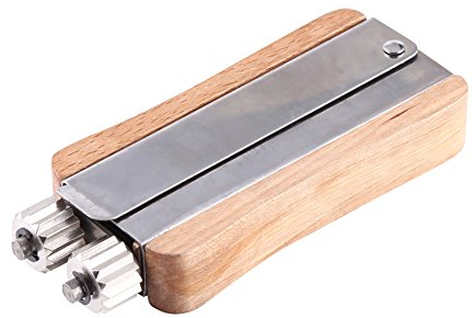 Akozon Bienenzucht Hive Rahmenwerkzeug Drahtspanner Kabelspanner Crimper Beehive Tool Edelstahl Enge Draht Imkerei Installation Rahmen Imkerei Crimper mit Metallräder und Holzgriff Edelstahl Tight Wir