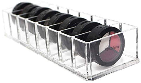 Make Up Organizer Acryl Schubladen Kosmetik Aufbewahrung Organizer Große Halter Cosmetic Make-Up Schmuck-Box Klar für Lidschatten Gesichtspuder Nagellack Lippenstift Transparente 10x3,5x2 Zoll 8 Zelle