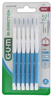 GUM Bi-Direction Interdentalb.0,9 mm blau