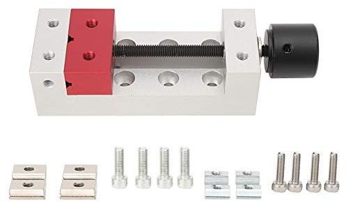 50 mm Mini Schraubstock Modellbau, Flachklemmen Tischschraubstock Mini Aluminium Flachklemme Woodworking Vise für Bohrmaschinenbefestigung