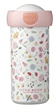 Mepal - Gourde Campus - Gobelet pour Boire Little Dutch - Gourde Étanche pour Enfants - Tasse pour Boire Réutilisable - Sans BPA et Lavable au Lave-Vaisselle - 300 ml - Flowers & Butterflies