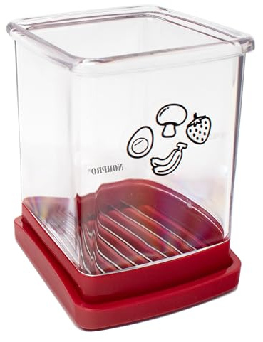 Norpro Speed Slicer with Push Plate, Red, 3L x 3W x 4.25H