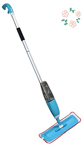 Kvast 650 ml mikrofiber sprayflaska för golv med påfyllningsbar flaska, lämplig för trä, marmor, kakel, laminat eller keramiska golv