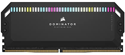 CORSAIR DOMINATOR PLATINUM RGB DDR5 RAM 32GB (2x16GB) Up to 6000MHz CL30 Intel XMP iCUE Compatible Computer Memory - Black (CMT32GX5M2B6000C30)