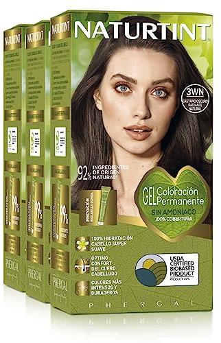 Naturtint Biobased | Haarfarbe Oohne Ammoniak | 3WN Strahlendes Natur Dunkelbraun | Hoher Anteil an natürlichen Inhaltsstoffen | 3er Pack | 510 ml…