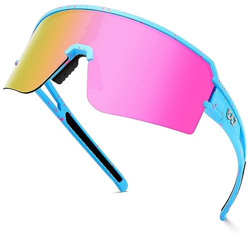 FMY Polarized Cycling Glasses Sports Sunglasses,UV400 Protection Eyewear Baseball Running Fishing for Men Women Youth