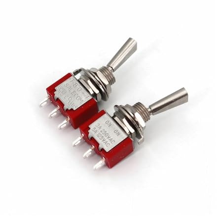 10Pcs SH T8013-U Flatted Lever 3Pin ON-ON 2-Position SPDT Toggle Switch For Remote Control ICXLPMC